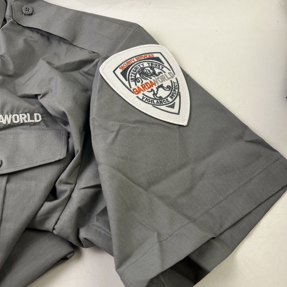 GardaWorld Urban Patrol Gray Short Sleeve Security Uniform Shirt 18-18½ Size 2XL - Picture 2 of 9